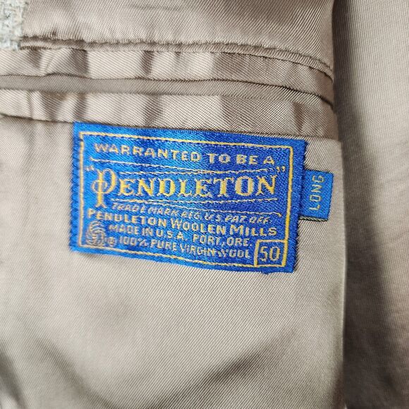 Pendleton Tan and Brown Sport Coat Blazer - Picture 4 of 8